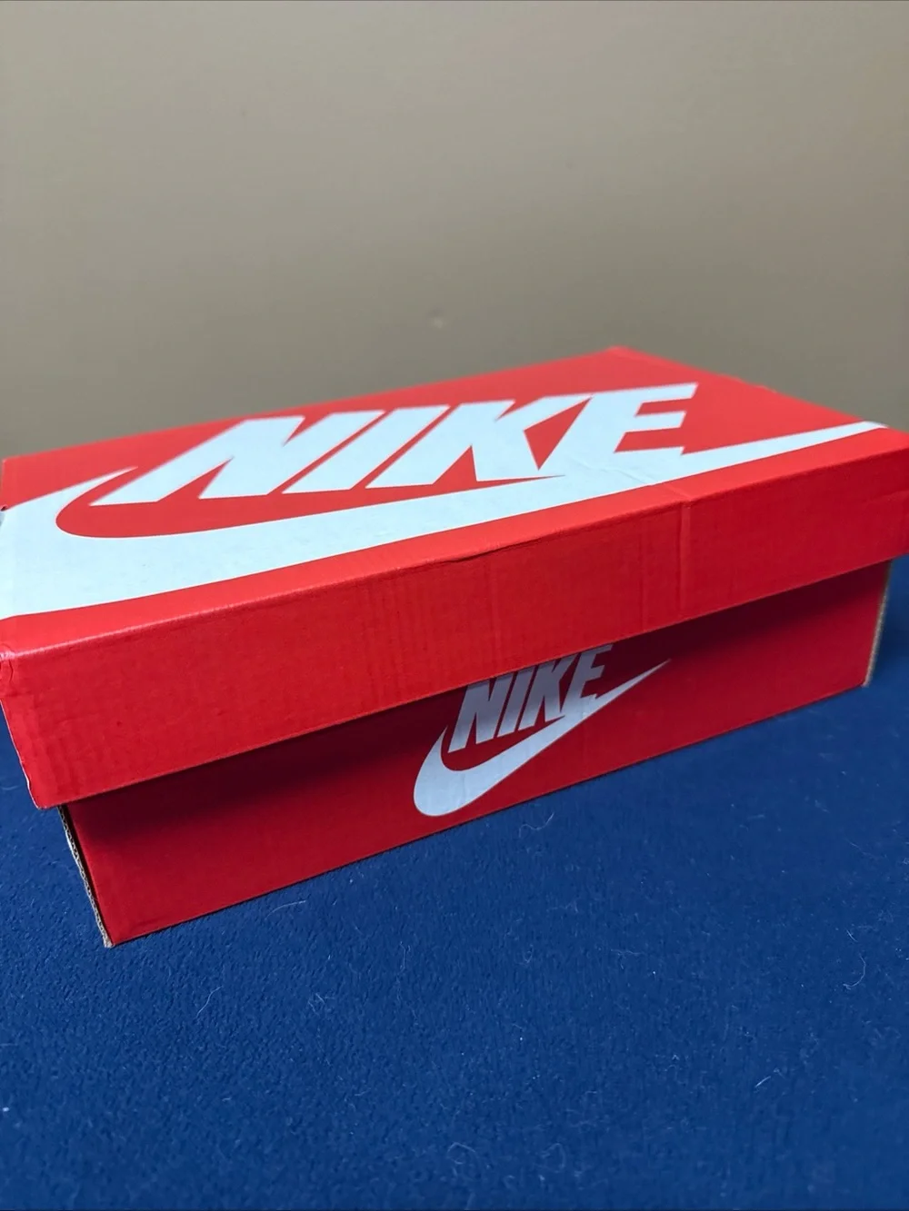 Nike Empty  Shoe Replacement Box 11.5 x 7.5”x 4”  Red White Swoosh Tissue